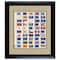 U.S. State Flag Stamp Sheet in 16" x 14" Wood Frame
